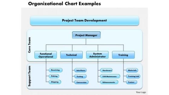 Business Framework Organizational Chart Examples PowerPoint Presentation