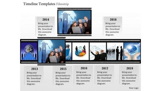 Business Framework PowerPoint Timeline Template Filmstrip PowerPoint Presentation