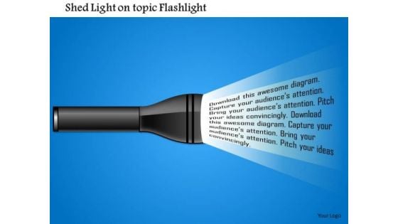 Business Framework Shed Light On Topic Flashlight PowerPoint Presentation