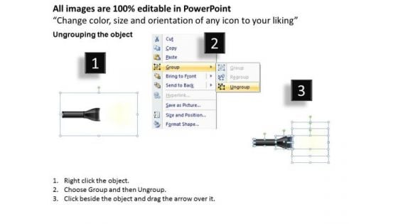 Business Framework Shed Light On Topic Flashlight PowerPoint Presentation