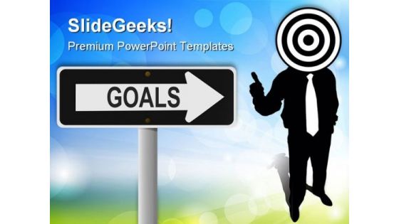 Business Goal Target Success PowerPoint Themes And PowerPoint Slides 0511