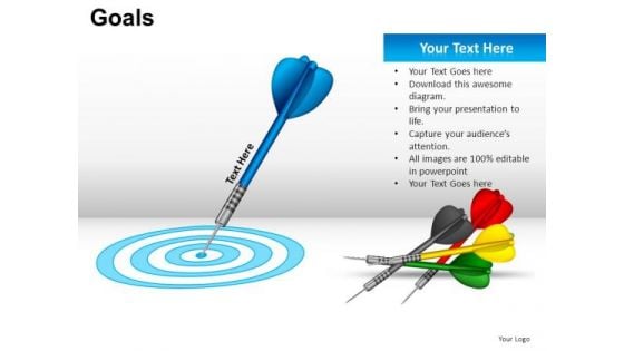 Business Goals Target Bullseye PowerPoint Templates Editable Ppt Slides