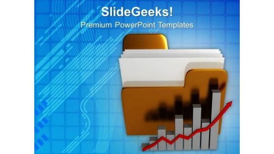 Business Graph Folder With PowerPoint Templates Ppt Backgrounds For Slides 0713