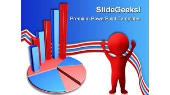 Business Graph On Pie Chart Finance PowerPoint Templates And PowerPoint Backgrounds 0411
