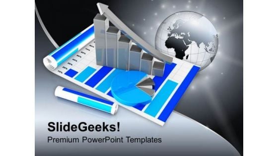 Business Graph With Pie Chart PowerPoint Templates Ppt Backgrounds For Slides 0513