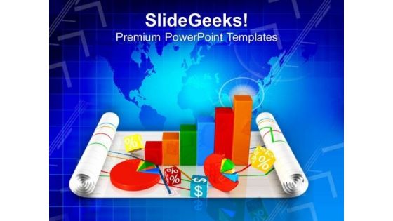 Business Graph With Pie Marketing PowerPoint Templates Ppt Backgrounds For Slides 0413