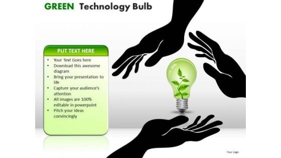 Business Green Technology Bulb PowerPoint Slides And Ppt Diagram Templates