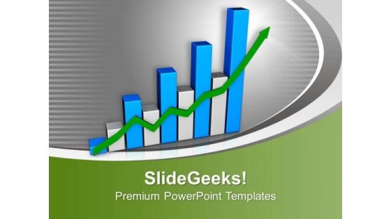 Business Growth By Bar Graph PowerPoint Templates Ppt Backgrounds For Slides 0413