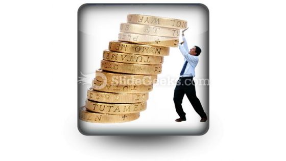Business Growth Coins PowerPoint Icon S