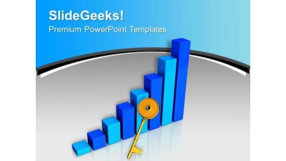 Business Growth Graph And Key To Success PowerPoint Templates Ppt Backgrounds For Slides 0313