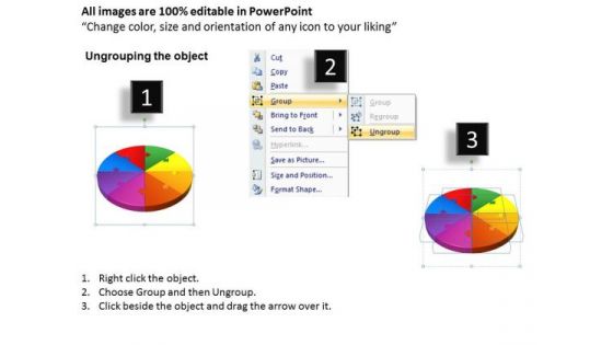 Business Growth PowerPoint Templates Business 3d Jigsaw Circular Pie Chart Ppt Slides