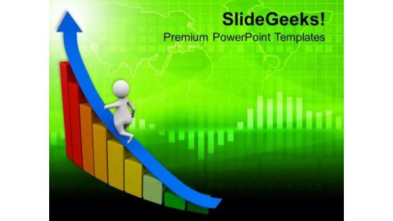 Business Growth Representation By Bar Graph PowerPoint Templates Ppt Backgrounds For Slides 0413