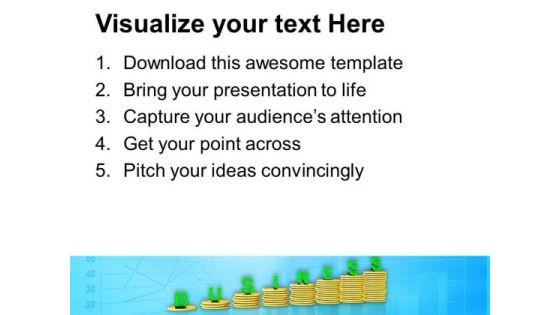 Business Growth Shown By Coin Stack PowerPoint Templates Ppt Backgrounds For Slides 0313 Slide03