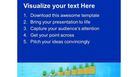 Business Growth Shown By Coin Stack PowerPoint Templates Ppt Backgrounds For Slides 0313 Slide02