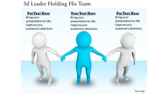 Business Growth Strategy 3d Leader Holding His Team Concept