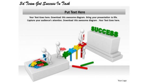 Business Growth Strategy 3d Team Got Success Task Character Modeling