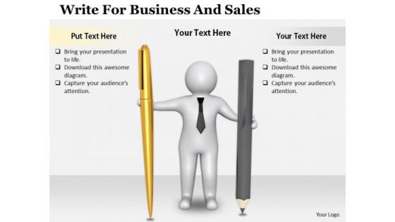 Business Growth Strategy Write For And Sales Concepts