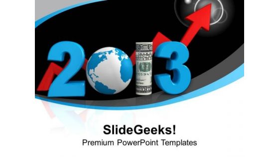 Business Growth This New Year PowerPoint Templates Ppt Backgrounds For Slides 0513