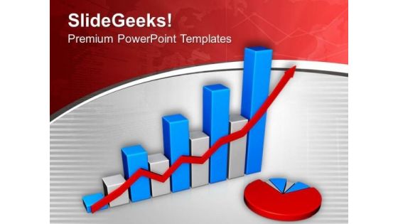 Business Growth With Bar Graph PowerPoint Templates Ppt Backgrounds For Slides 0513