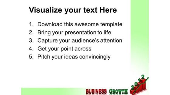Business Growth With Green Arrow Success PowerPoint Templates And PowerPoint Themes 0712