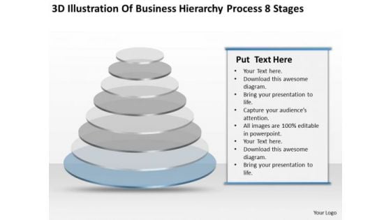 Business Hierarchy Process 8 Stages Ppt Plan Outline PowerPoint Slides