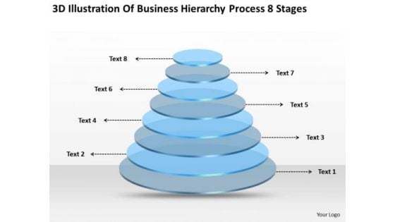 Business Hierarchy Process 8 Stages Template Plan PowerPoint Slides