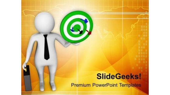 Business Hit The Target PowerPoint Templates Ppt Backgrounds For Slides 0613