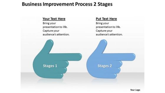 Business Improvement Process 2 Stages Ppt Preparing Plan PowerPoint Templates