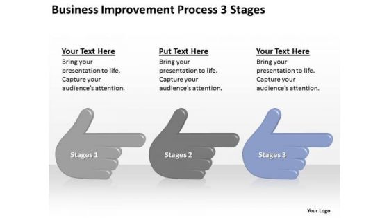 Business Improvement Process 3 Stages Ppt Creating Plan PowerPoint Templates