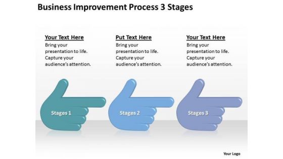 Business Improvement Process 3 Stages Ppt Nonprofit Plan PowerPoint Templates