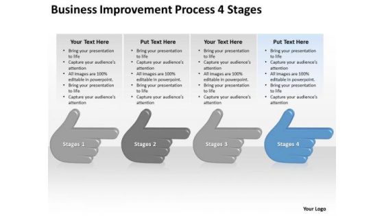 Business Improvement Process 4 Stages Ppt Example Of Small Plan PowerPoint Slides