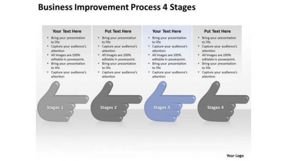 Business Improvement Process 4 Stages Ppt Plan Template PowerPoint Templates