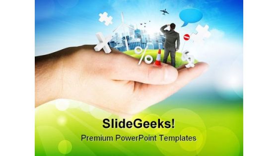 Business In Your Palm Success PowerPoint Templates And PowerPoint Backgrounds 0311