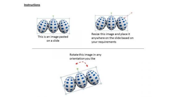 Business Integration Strategy 3d Eggs With Checked Texture Icons