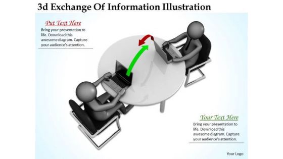 Business Integration Strategy 3d Exchange Of Information Illustration Character Models