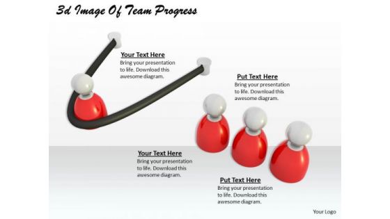 Business Integration Strategy 3d Image Of Team Progress Character Models