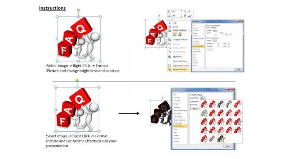 Business Intelligence Strategy 3d Red Cubes Of Faq Character Models