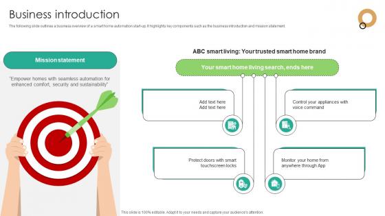 Business Introduction Domotics Go To Market Strategy GTM SS V Business Introduction Domotics Go To Market Strategy GTM SS V