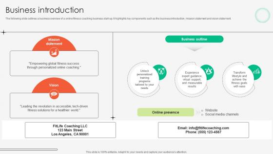 Business Introduction Online Fitness Tutoring Business Market Entry Plan GTM SS V Business Introduction Online Fitness Tutoring Business Market Entry Plan GTM SS V