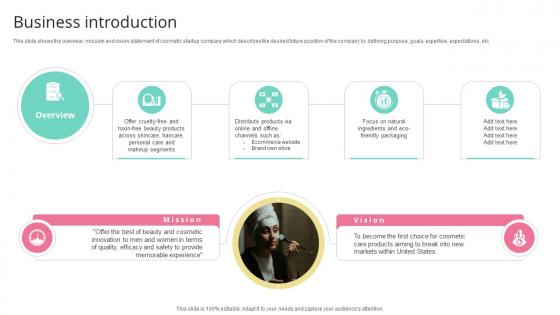 Business Introduction Skincare Startup GTM Strategy GTM SS V Business Introduction Skincare Startup GTM Strategy GTM SS V