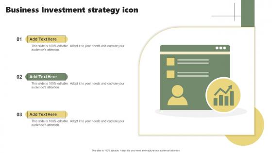 Business Investment Strategy Icon Sample Pdf