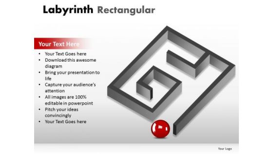 Business Labyrinth Rectangular PowerPoint Slides And Ppt Diagram Templates