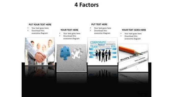 Business Leadership PowerPoint Templates Business 4 Factors Concepts Points Or Aspects Ppt Slides