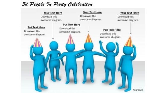 Business Level Strategy 3d People Party Celebration Characters