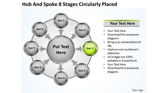 Business Level Strategy And Spoke 8 Stages Circularly Placed Formulation