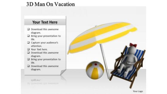 Business Level Strategy Definition 3d Man Vacation Character Models