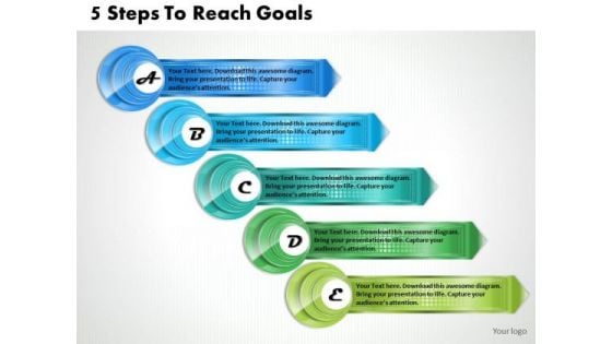 Business Level Strategy Definition 5 Steps To Reach Goals Strategic Planning Outline Ppt Slide