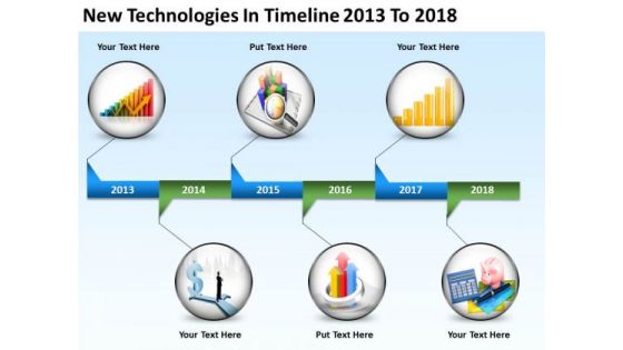 Business Life Cycle Diagram Timeline 2013 To 2018 PowerPoint Templates Ppt Backgrounds For Slides