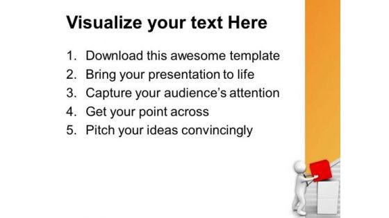 Business Man Arranges Cubes Development PowerPoint Templates Ppt Backgrounds For Slides 0213