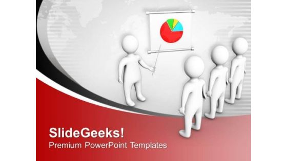 Business Man Presenting Sales Chart PowerPoint Templates Ppt Backgrounds For Slides 0413